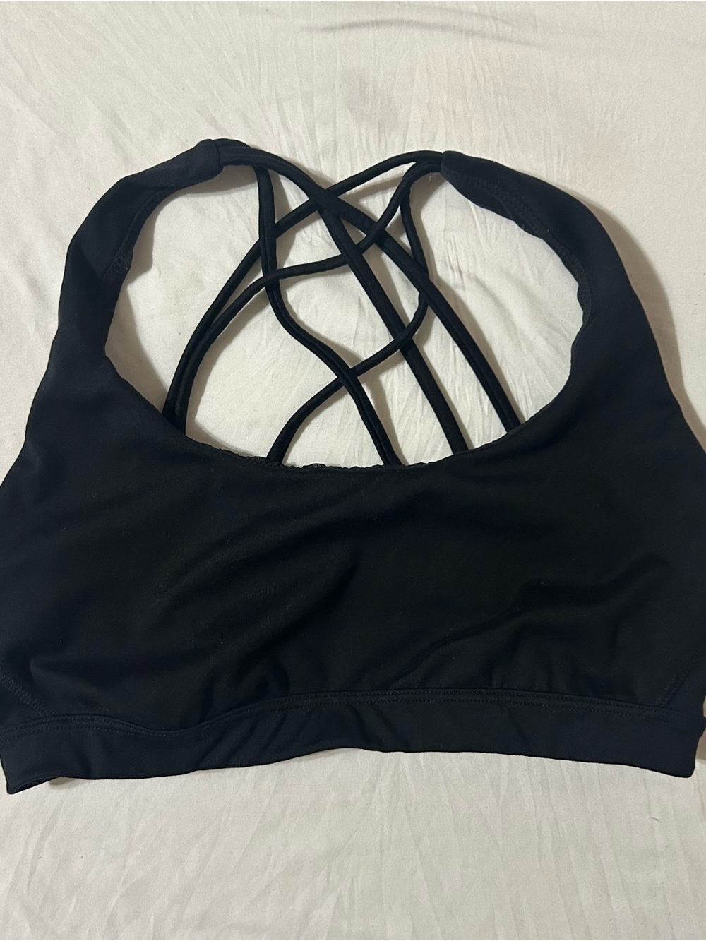 Victoria's Secret Black Strappy Crisscross Sports Bra